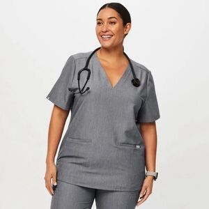 FIGS‎ SCRUBS Graphite Casma Classic Fit V-Neck Scrub Top Size XXL